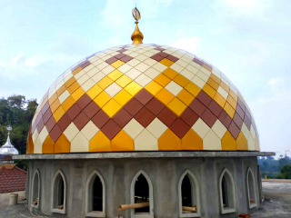 Masjid Manbaus Saadah Kab. Malang 1 Jual Kubah Masjid Bandung - Spesialis Kubah Enamel & Galvalum