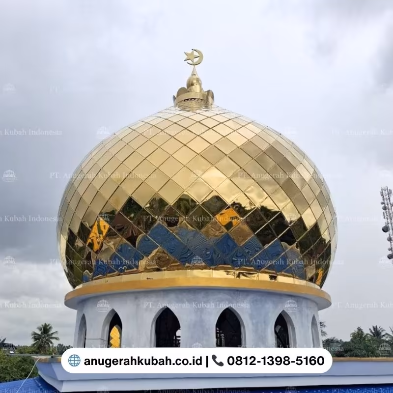 kubah stainless gold Harga Kubah Masjid Modern Panel Enamel & Galvalum 2025
