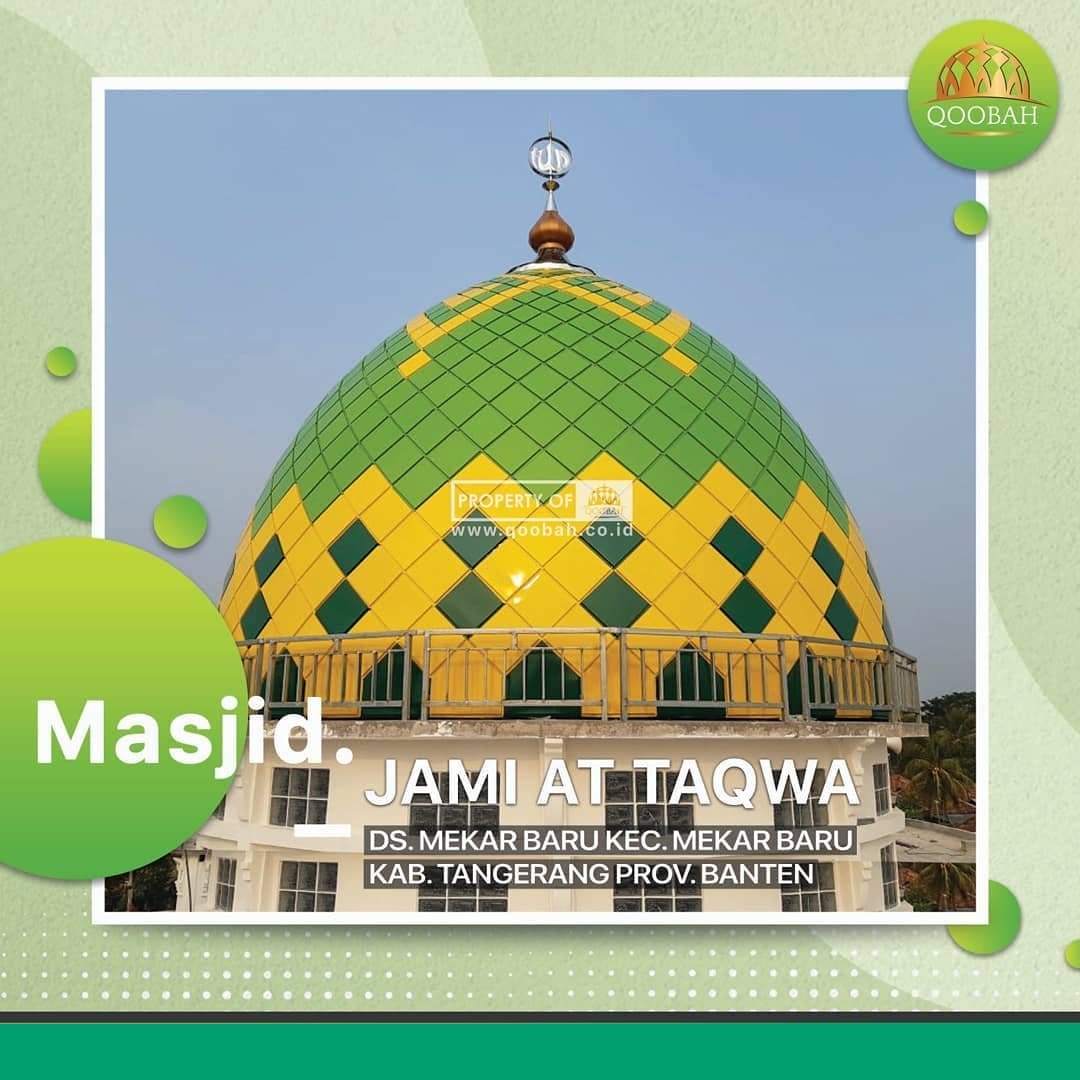 kubah masjid tangerang 3 Jual Kubah Masjid Tangerang - Spesialis Kubah Enamel & Galvalum