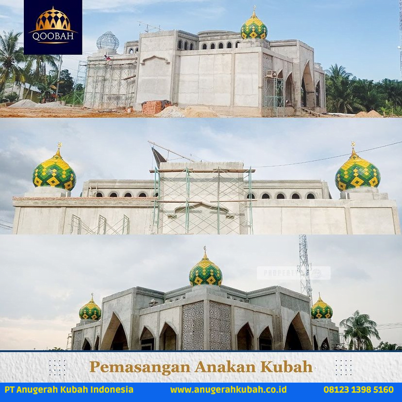 3 Pemasangan Kubah Masjid di Musholla Al Idris Dumai - Jual Kubah Panel