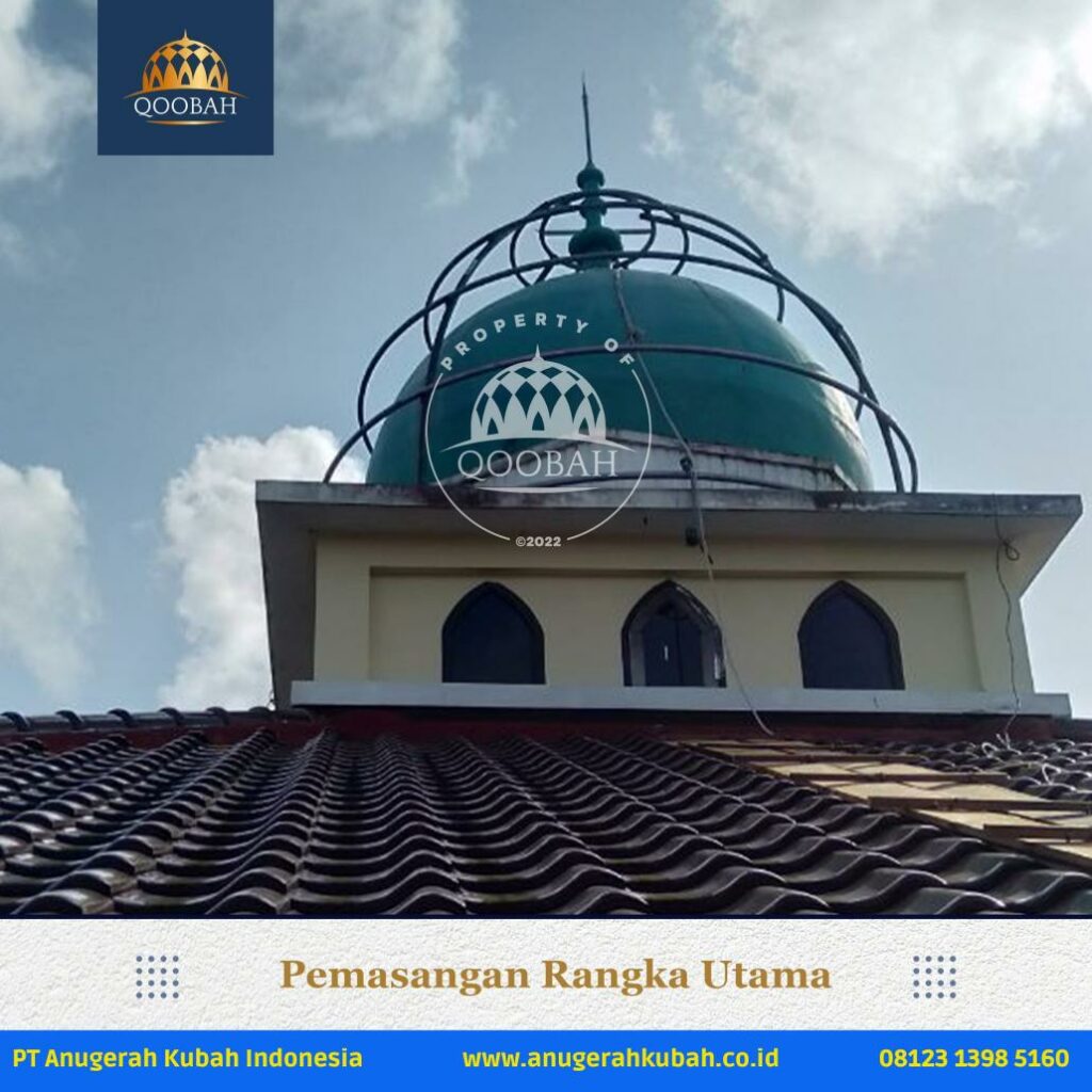 Masjid Al Falah Belitung Anugerahkubah co id 2 Pemasangan Kubah di Masjid Al Falah Belitung - Jual Kubah Panel