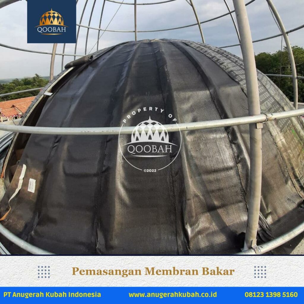 Masjid Baiturrahman Lampung 4 Pemasangan Kubah di Mushola Baiturrahman Lampung Utara