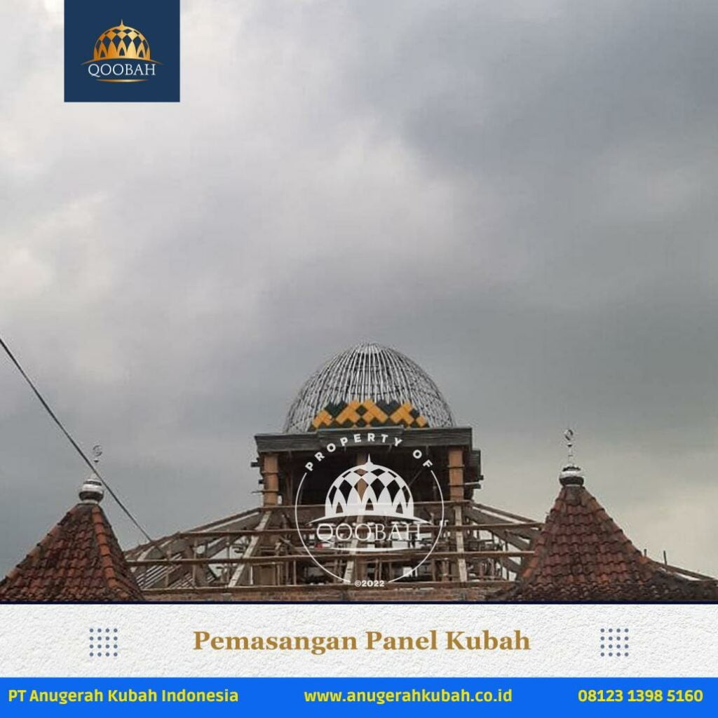 Masjid Baiturrahman Lampung 5 Pemasangan Kubah di Mushola Baiturrahman Lampung Utara