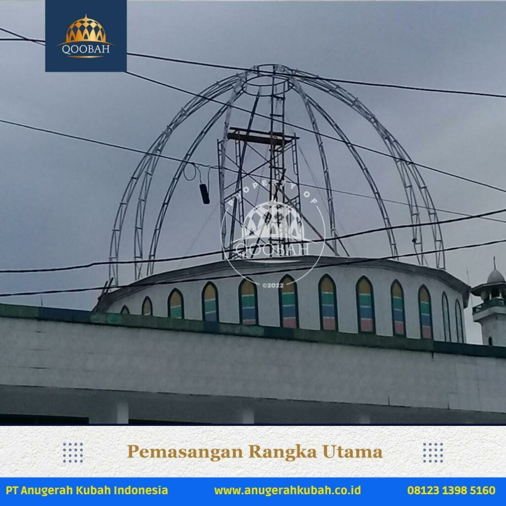 Masjid Besar Al Jami Tanah Bumbu Anugerahkubah co id 2 Pemasangan Kubah Galvalum untuk Masjid Besar Al Jami • Tanah Bumbu Kalimantan Selatan