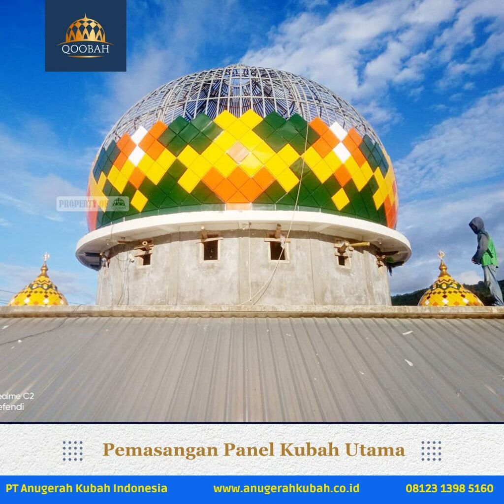 Masjid Jabal Nur Buton Anugerahkubah co id 8 Pemasangan Kubah di Masjid Jabal Nur Buton - Jual Kubah Panel 