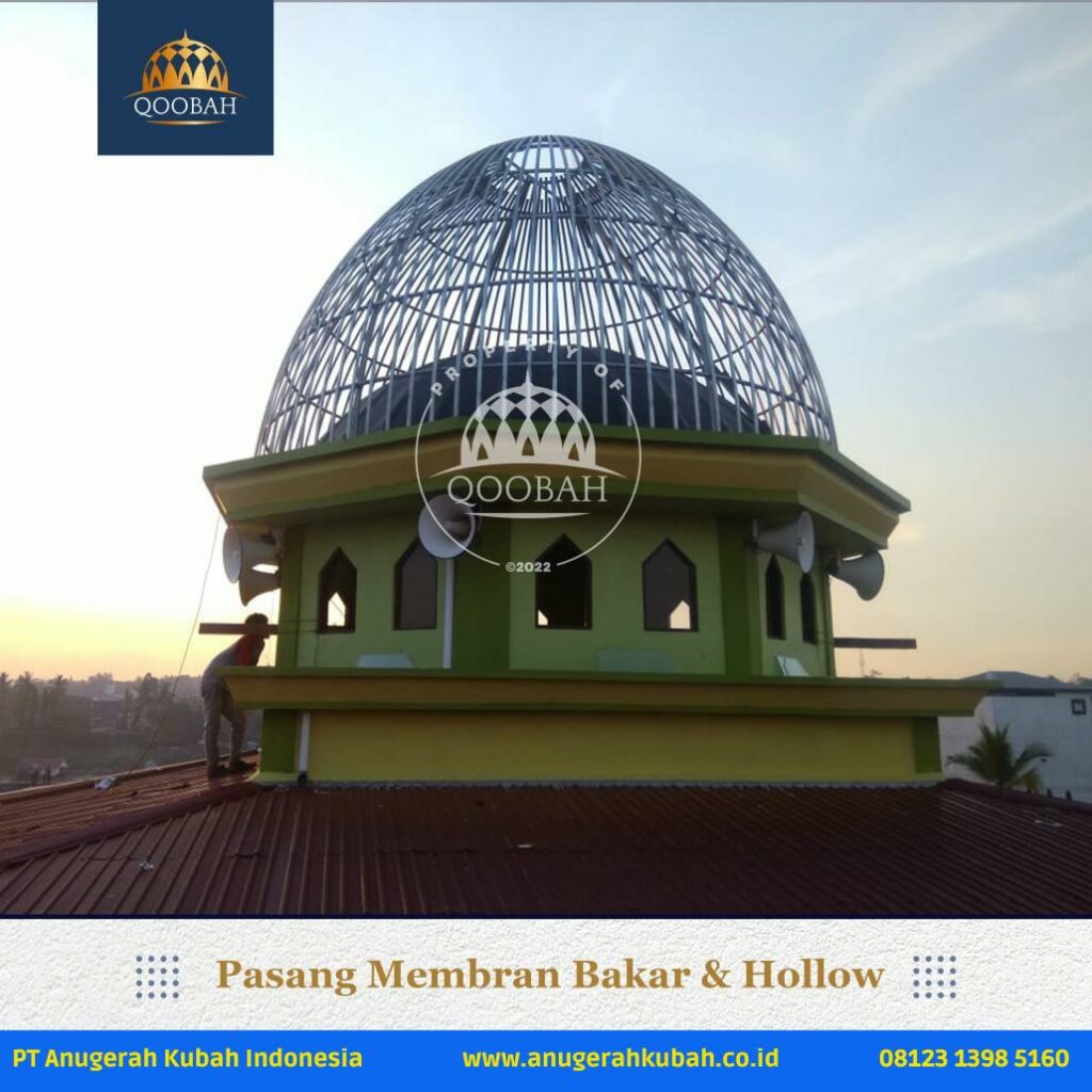 Masjid Jami Daruttaqwa Barito Anugerahkubah co id 5 Pemasangan Kubah di Masjid Jami' Daruttaqwa Barito Kalimantan Tengah
