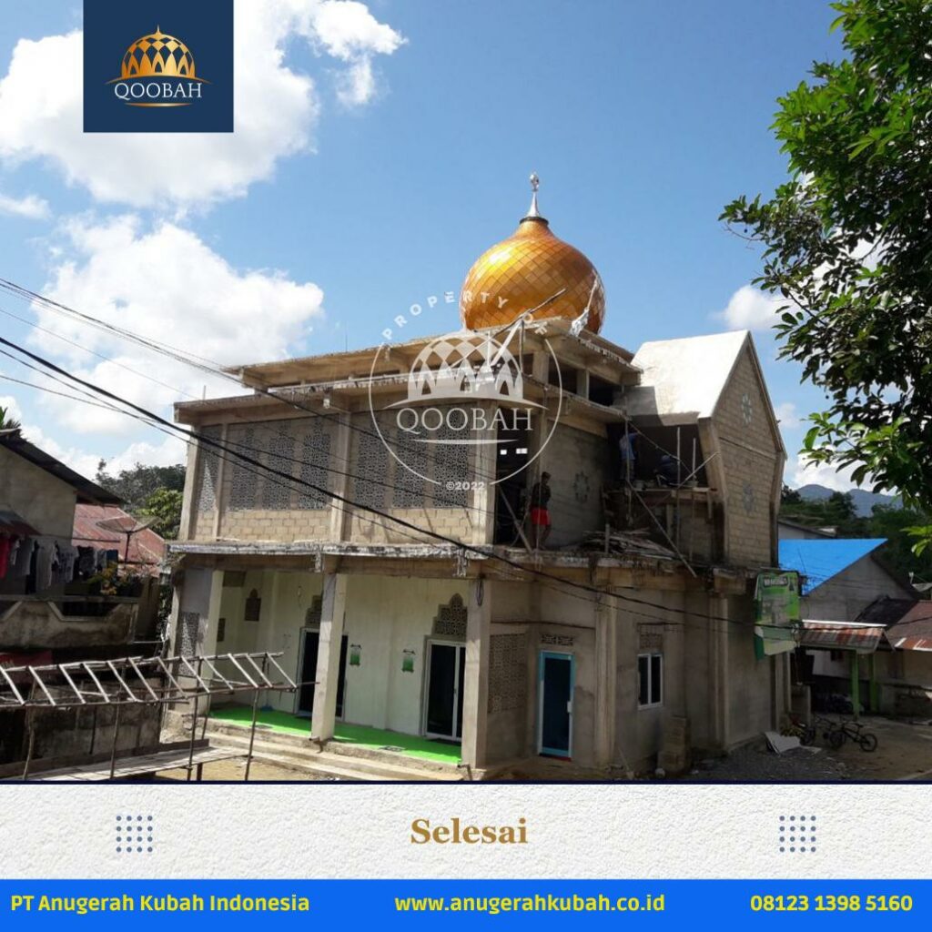Masjid Nurus Salam Bengkayang Anugerahkubah co id 6 Pemasangan Kubah di Masjid Nurus Salam Bengkayang Kalimantan Barat