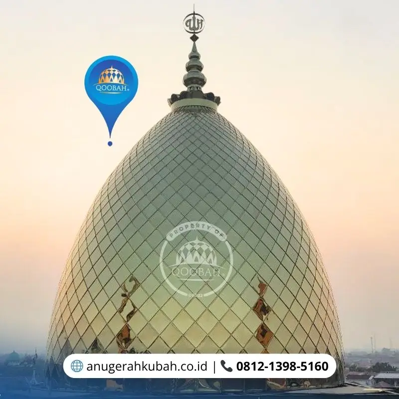 kubah masjid stainless gold